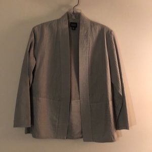 Eileen Fisher gray happi coat style